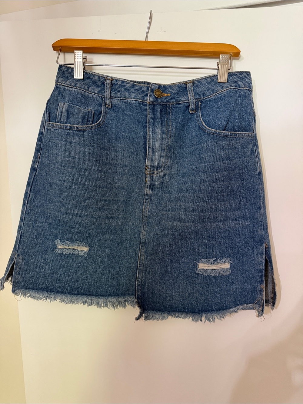 Newbury Kustom Blue Denim Mini Skirt